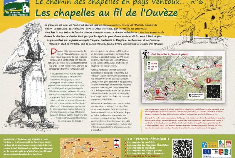 Les chapelles au fil de l’Ouvèze – Départ Mollans-sur-Ouvèze à Mollans-sur-Ouvèze - 1