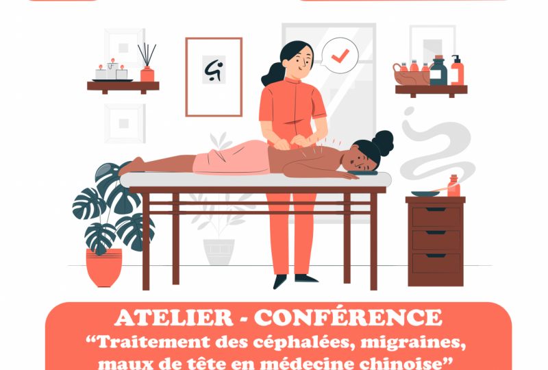 Atelier-conférence “Traitement des céphalées, migraines, maux de tête en médecine chinoise” et atelier pratique “Tuina” des cervicales” (Opération prévention santé pour tous) à Valréas - 0