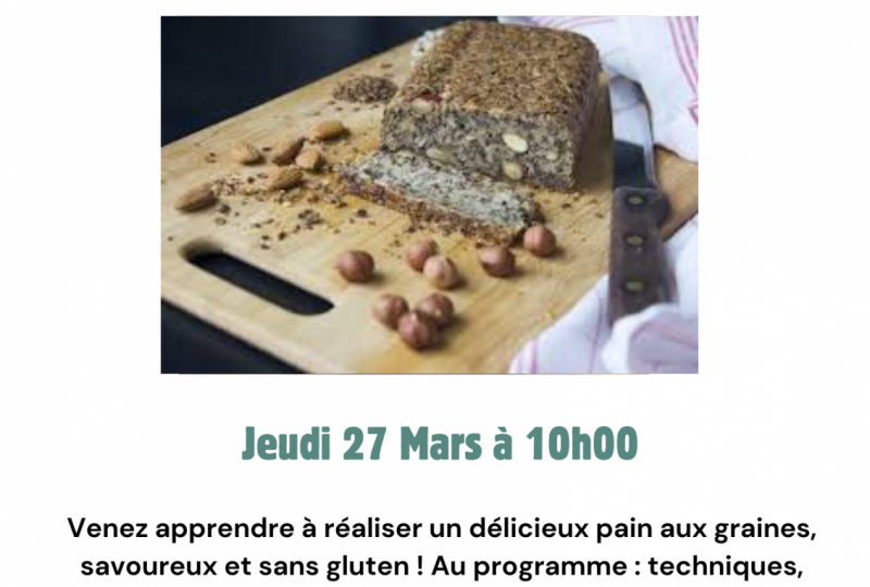 Atelier pain aux céréales sans gluten à Grillon - 0