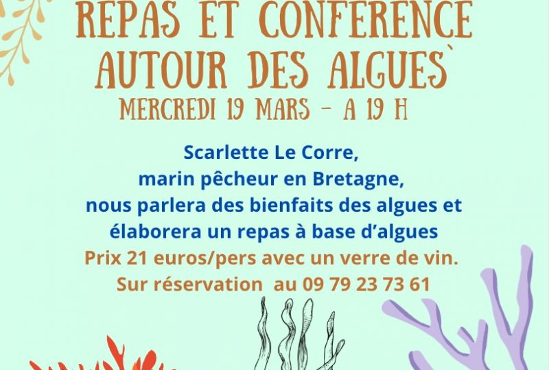 Repas et conférence autour des algues au Broc Café à Espeluche - 0