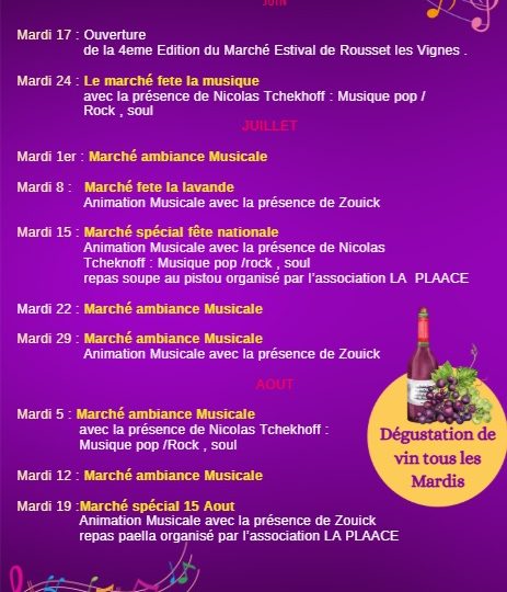 4eme Marché Estival de Rousset les Vignes à Rousset-les-Vignes - 1