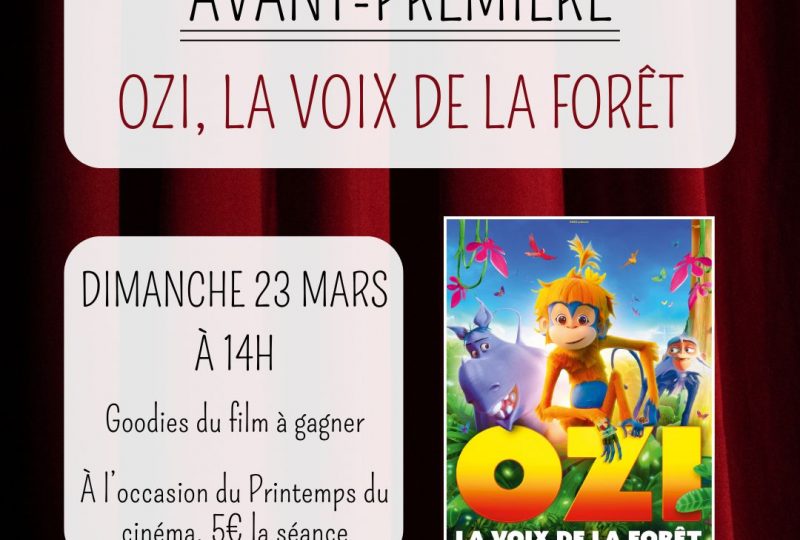 Avant-première avec lots à gagner – “Ozi, la voix de la forêt” à Saint-Paul-Trois-Châteaux - 0